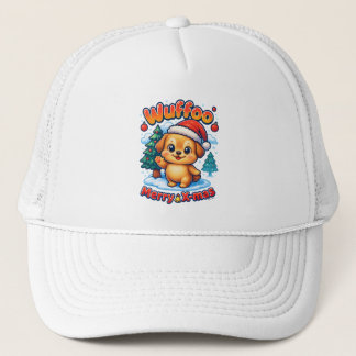 Gorra De Camionero Wuffoo Roony Feliz Navidad Kawaii 3D Fiesta