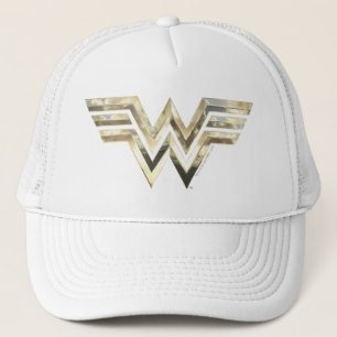 Gorra De Camionero WW84  Logo De La Mujer Maravilla Dorada