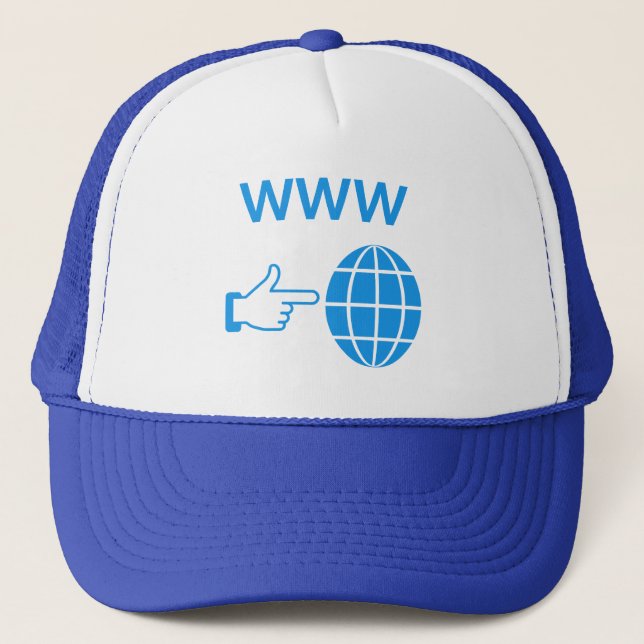 Gorra De Camionero WWW World Wide Web Globe Icon with Hand Pointer (Anverso)