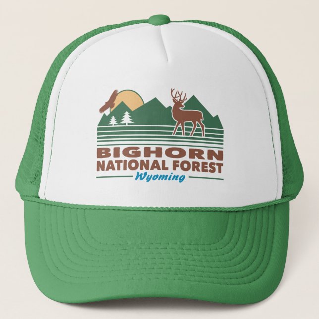 Gorra De Camionero Wyoming, Bosque Nacional Bighorn (Anverso)