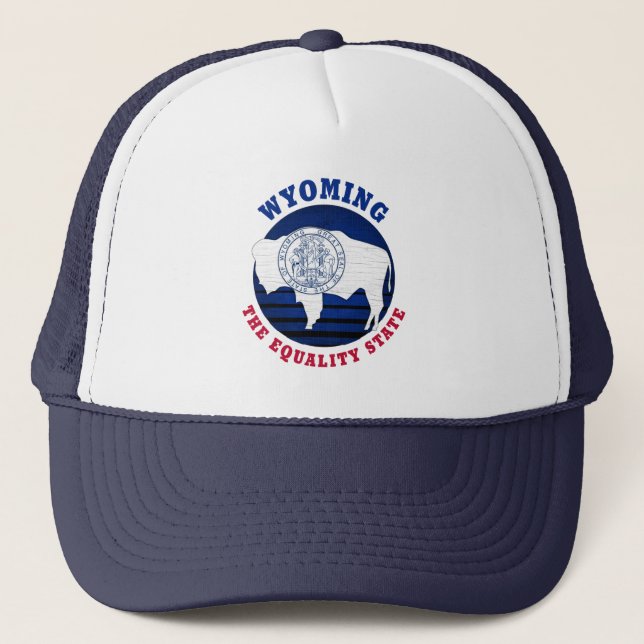 GORRA DE CAMIONERO WYOMOMING EQUALITY STATE FLAG TRUCKER HAT (Anverso)