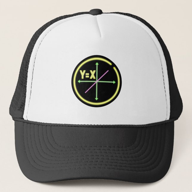 Gorra De Camionero X=Y Ecuación de línea Math Geek (Anverso)