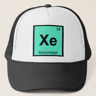 Gorra De Camionero Xe - Símbolo de la tabla periódica de química de X