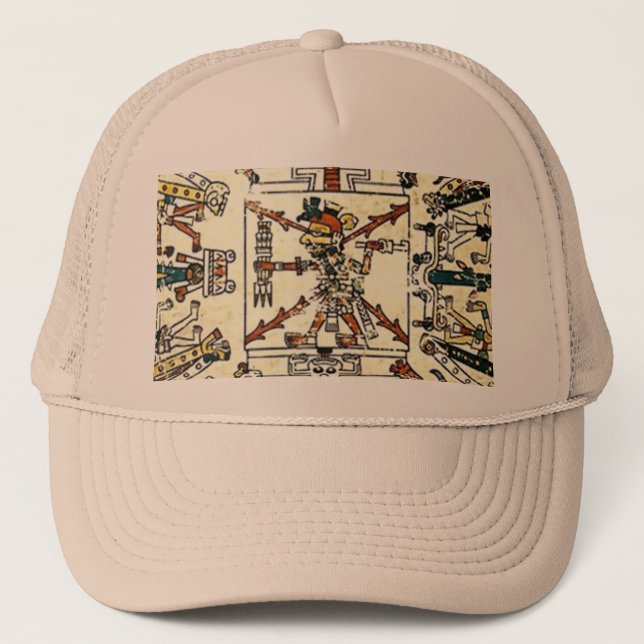 Gorra De Camionero Xiuhtecuhtli Aztec Death God (Anverso)
