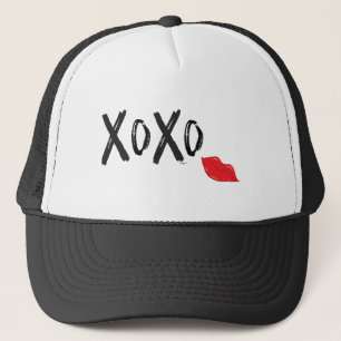 Gorra De Camionero XoXo-abrazos-besos-con-labios-rojos