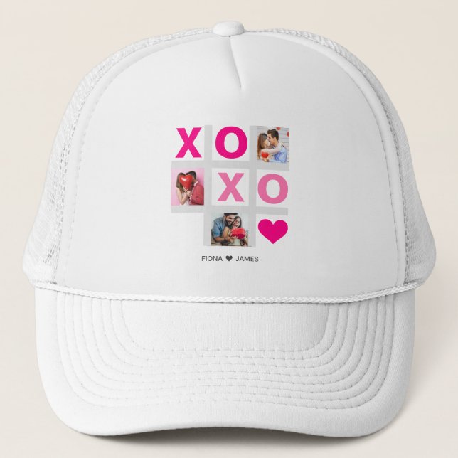 Gorra De Camionero XOXO Feliz Día de San Valentín foto de Personaliza (Anverso)