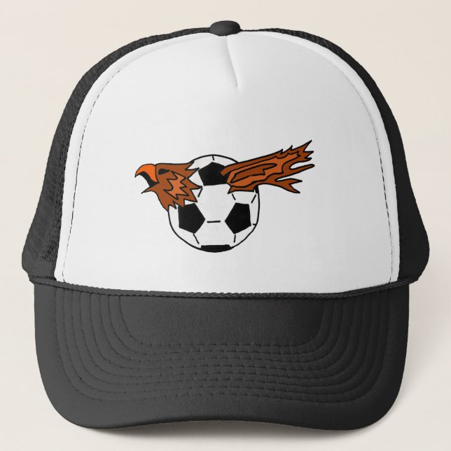 Gorra De Camionero XX Eagle Soraing del dibujo animado del balón de (Anverso)