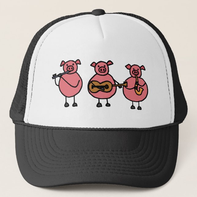 Gorra De Camionero XX tres pequeños cerdos musicales (Anverso)