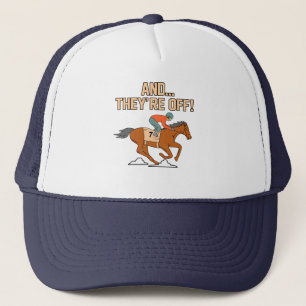 Gorra De Camionero Y están fuera de los caballos de carreras de Carr