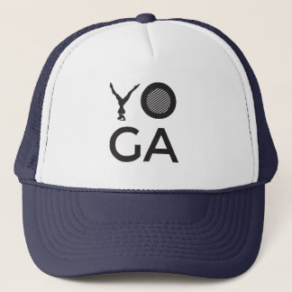 Gorra De Camionero Y forma pose Yoga texto