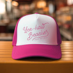 Gorra De Camionero Yee-haw Beaches Personalizado coincidiendo descans<br><div class="desc">¡El descanso de primavera se llama y tu equipo responde como un camionero de bohotown! Arrojar la correa común y corriente a estos gorras tan rad como una puesta de sol del desierto, salpicada de vibraciones. Tus nombres o eslogan descarado a través del frente de espuma en fuentes de inspiración...</div>