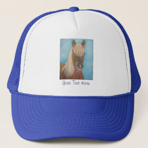 Gorra De Camionero yegua de la castaña con el caballo equino del arte