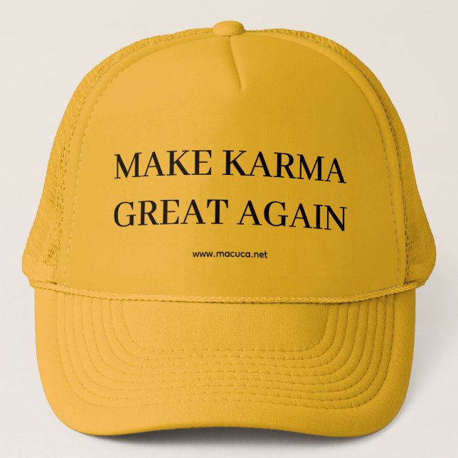 Gorra De Camionero Yellow karma hat (Anverso)