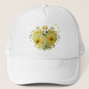 Gorra De Camionero Yellow Roses Heart