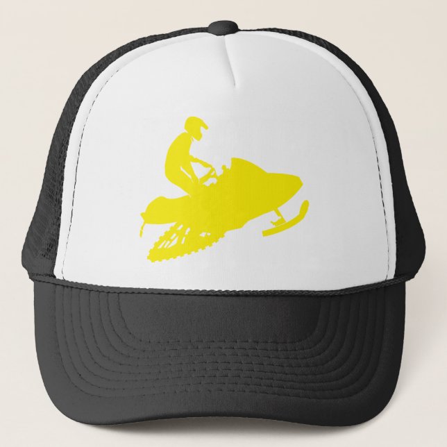 Gorra De Camionero Yellow-Snowmobiler (Anverso)