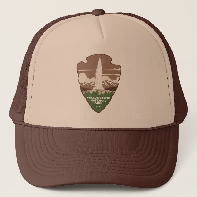 Gorra De Camionero Yellowstone National Park Old Faithful Arrowhead (Anverso)