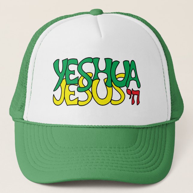 Gorra De Camionero Yeshua Jesús Verde (Anverso)