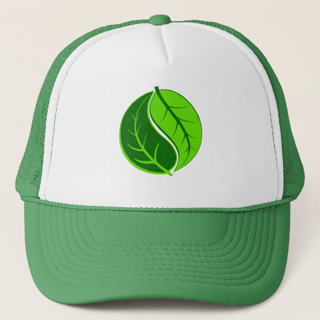 Gorra De Camionero Yin y Yang Leaves (Anverso)
