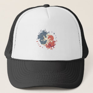 Gorra De Camionero Yin Yang Animal Art, Spirit Wolves