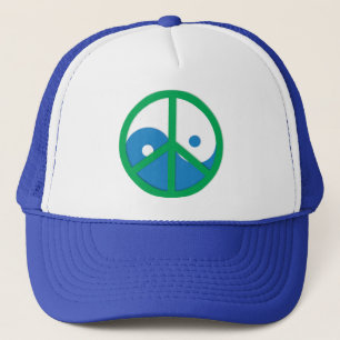 Gorra De Camionero Yin-Yang con la señal de la paz