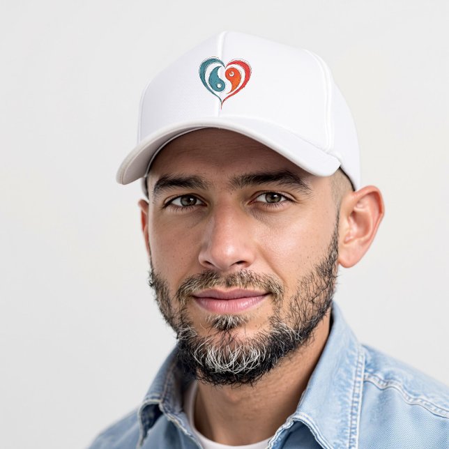 Gorra De Camionero Yin Yang Heart Artistic (Subido por el creador)