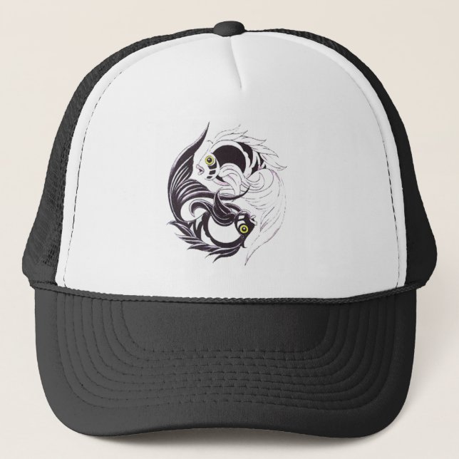 Gorra De Camionero YingYang Koi (Anverso)