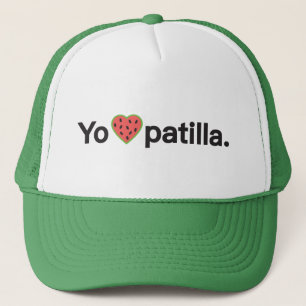 Gorra De Camionero Yo Amo Patilla Green Trucker Hat