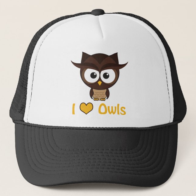 Gorra De Camionero Yo (amor) búhos (Anverso)