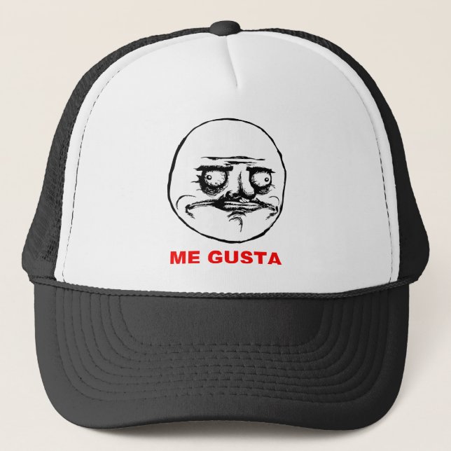 Gorra De Camionero Yo cara Meme de la rabia de Gusta (Anverso)
