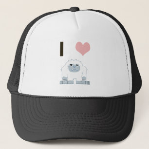 Gorra De Camionero Yo corazón a Yeti Personalizado lindo Monstruo de