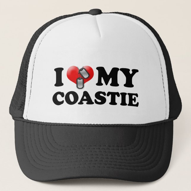 Gorra De Camionero Yo corazón mi Coastie (Anverso)