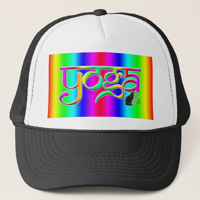 Gorra De Camionero Yoga de la Banda Arcoiris (Anverso)
