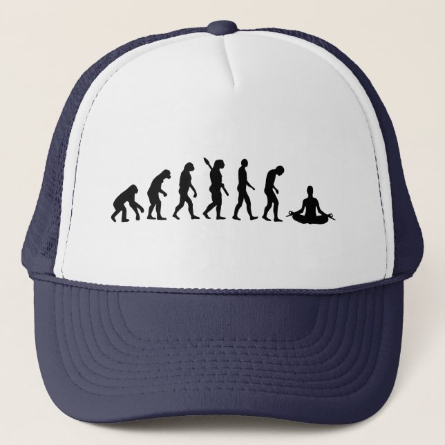 Gorra De Camionero Yoga de la evolución (Anverso)