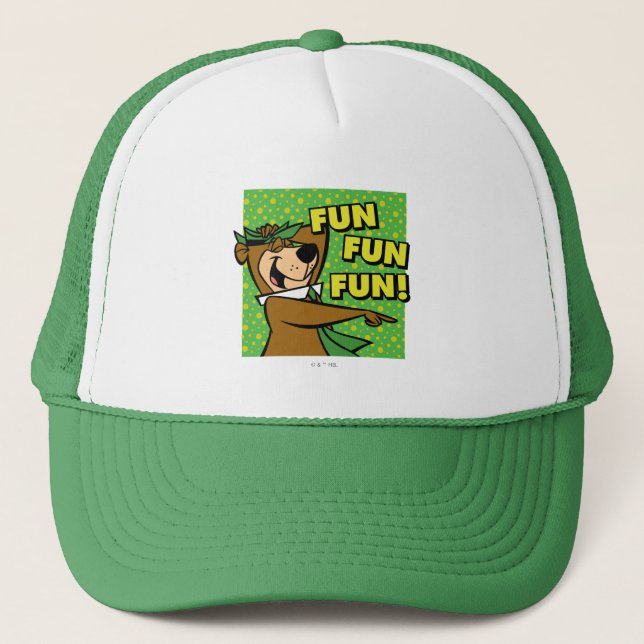 Gorra De Camionero Yogi Bear Fun Fun Fun (Anverso)