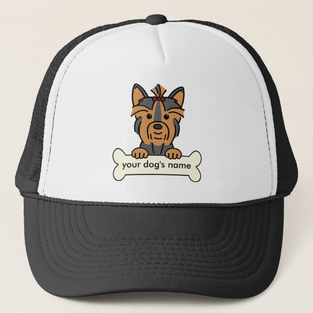 Gorra De Camionero Yorkie personalizado (Anverso)
