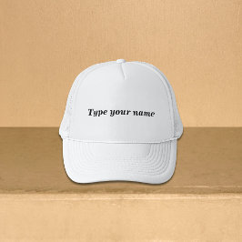 Gorra De Camionero Your Name on White Trucker Cap