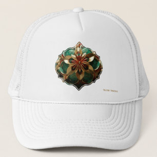 Gorra De Camionero Yuletide Opulence: Hilos de oro de Navidades