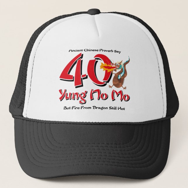 Gorra De Camionero Yung ningún 40.o cumpleaños del MES (Anverso)