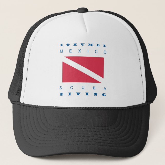 Gorra De Camionero Zambullida del equipo de submarinismo de Cozumel (Anverso)