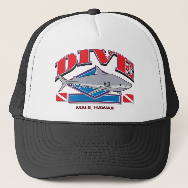 Gorra De Camionero Zambullida Hawaii, (Anverso)