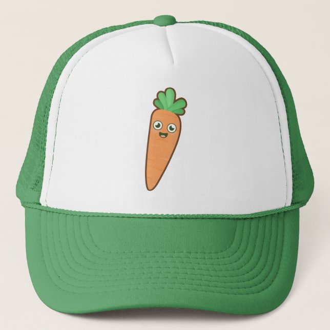 Gorra De Camionero Zanahoria de Kawaii (Anverso)