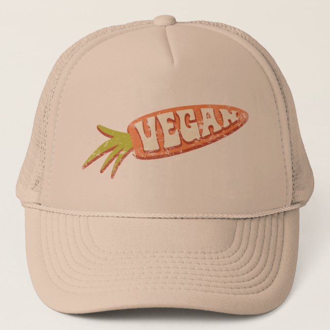 Gorra De Camionero Zanahoria del vegano (Anverso)