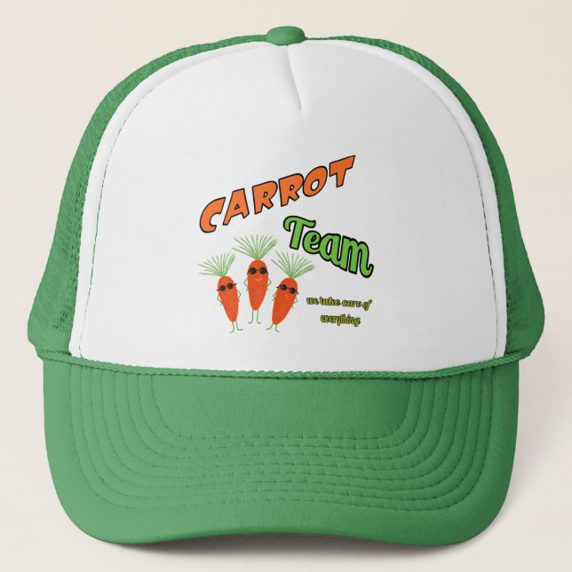 Gorra De Camionero zanahorias divertidas (Anverso)