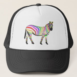 Gorra De Camionero Zebra arcoiris