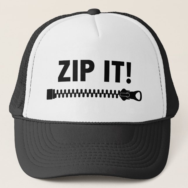 GORRA DE CAMIONERO ¡ZIP IT! (Anverso)