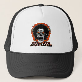 Gorra De Camionero ZOMBIE Naranja Eyes Hair