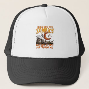 Gorra De Camionero Zombies nos persiguen Halloween Cementerio Luna Cr