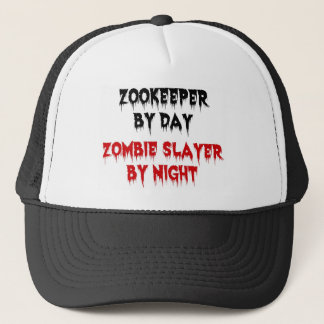 Gorra De Camionero Zookeeper por día Zombie Slayer por noche
