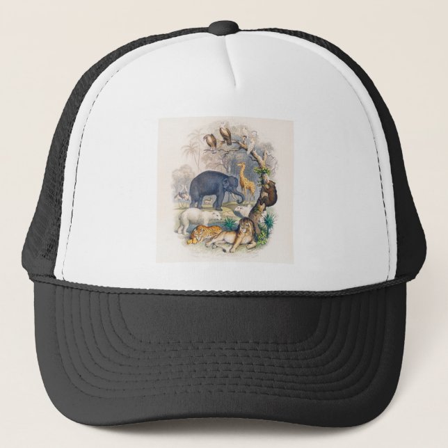 Gorra De Camionero zoológico, animal, lindo, animales, naturaleza, ni (Anverso)