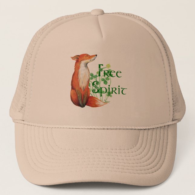 Gorra De Camionero zorro de espíritu libre (Anverso)